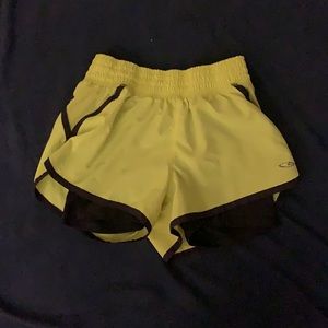 neon yellow shorts